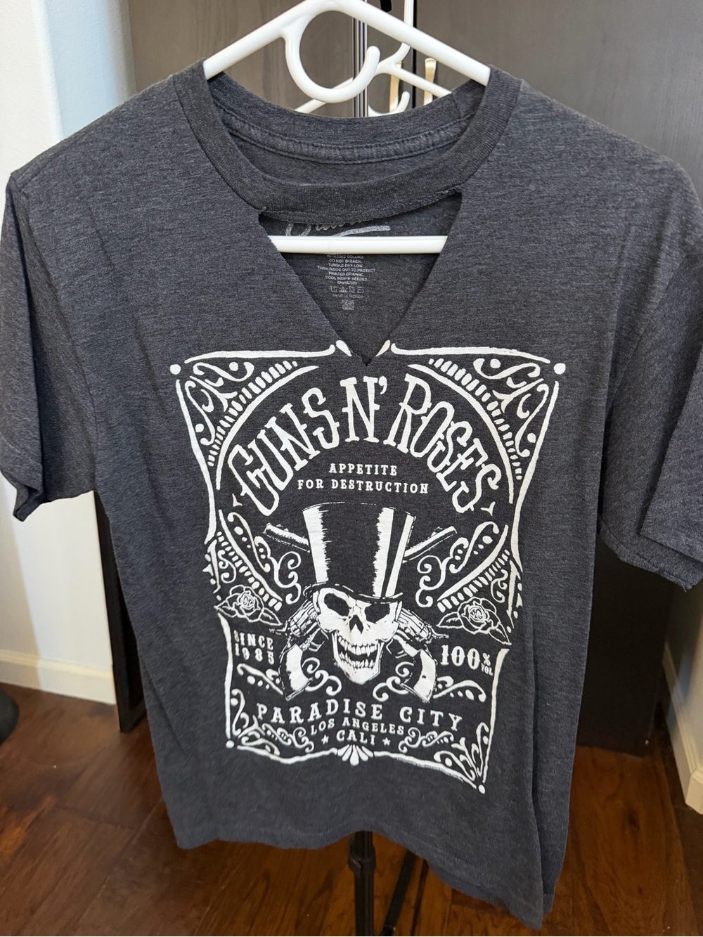 Bravado Charcoal Guns N' Roses Graphic V-Notch Tee
